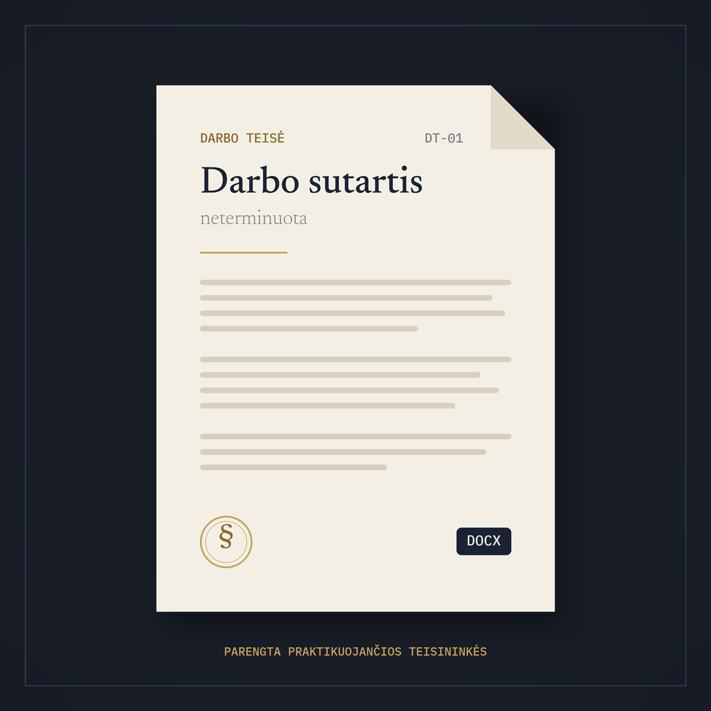 [DT-01] Darbo sutartis (neterminuota)
