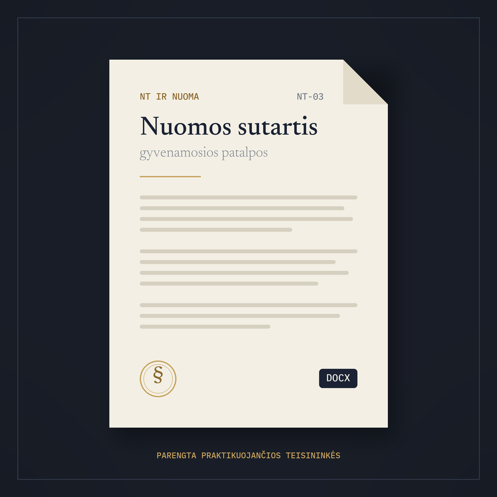 [NT-03] Nuomos sutartis (gyvenamosios patalpos)