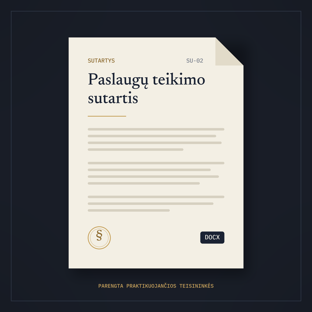 [SU-02] Paslaugų teikimo sutartis