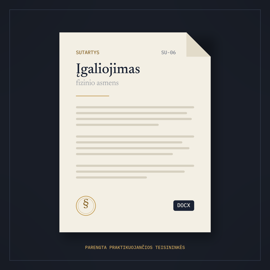 [SU-06] Įgaliojimas